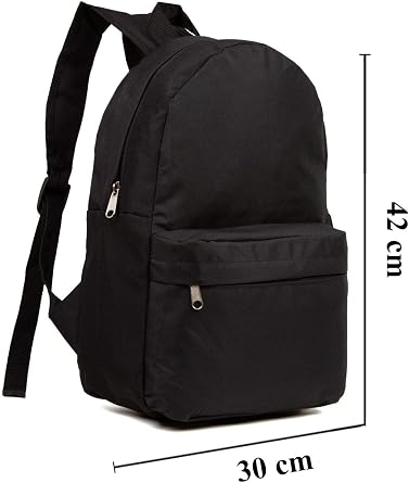 Av A Dos Black Unisex Original Impartex Fabric Laptop School Course Camping Travel Travel Daily Use Backpack