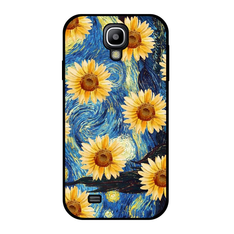 KARTXITAI Funda Case Compatible con Samsung Galaxy S4,Protectora de Cuerpo Completo con Tacto Suave y Sedoso,Carcasa de Silicona Cover,Gel Flexible,Regalo Original   Girasol Margarita