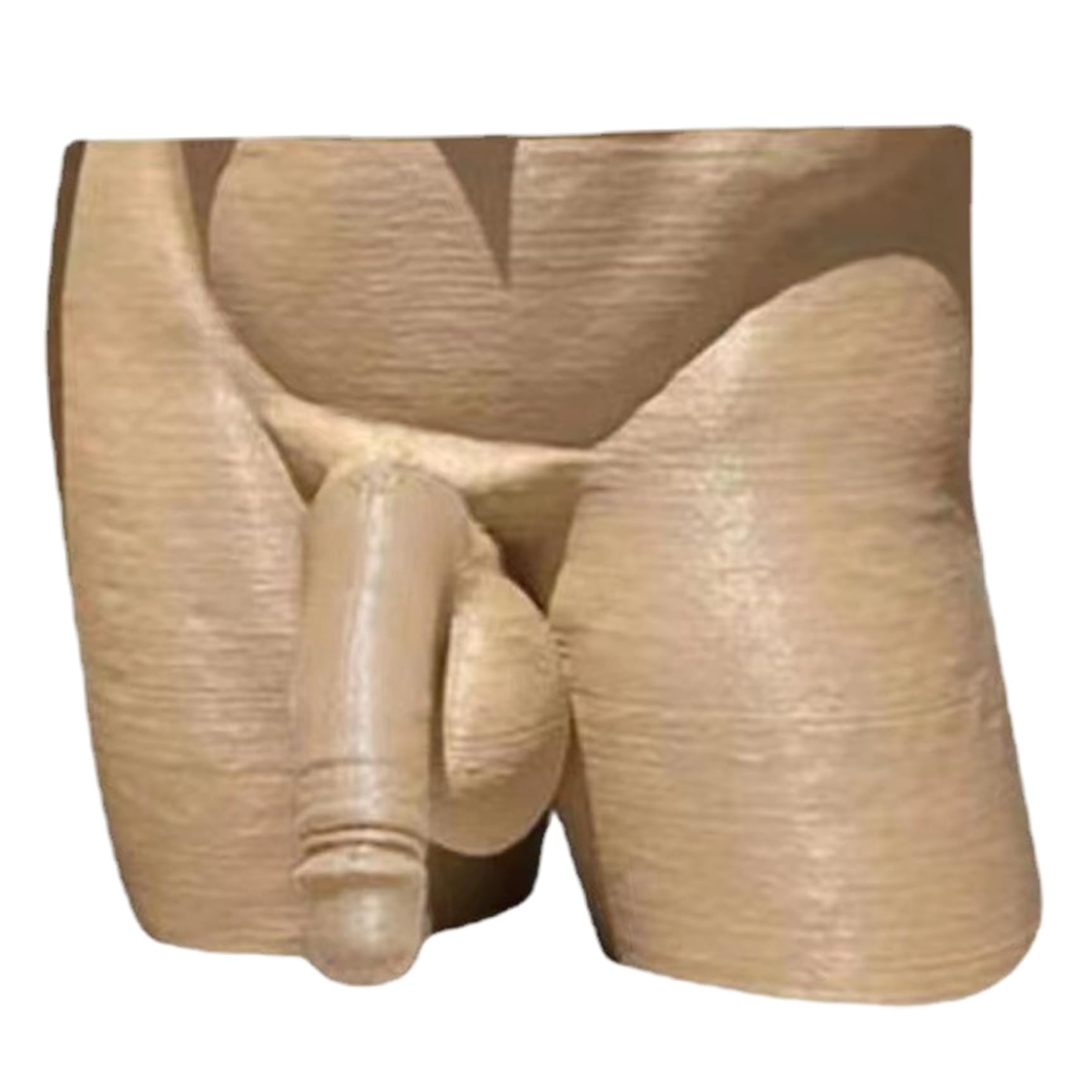 Vase corps homme et pot de fleur original beige pour decoration de table interieure unique