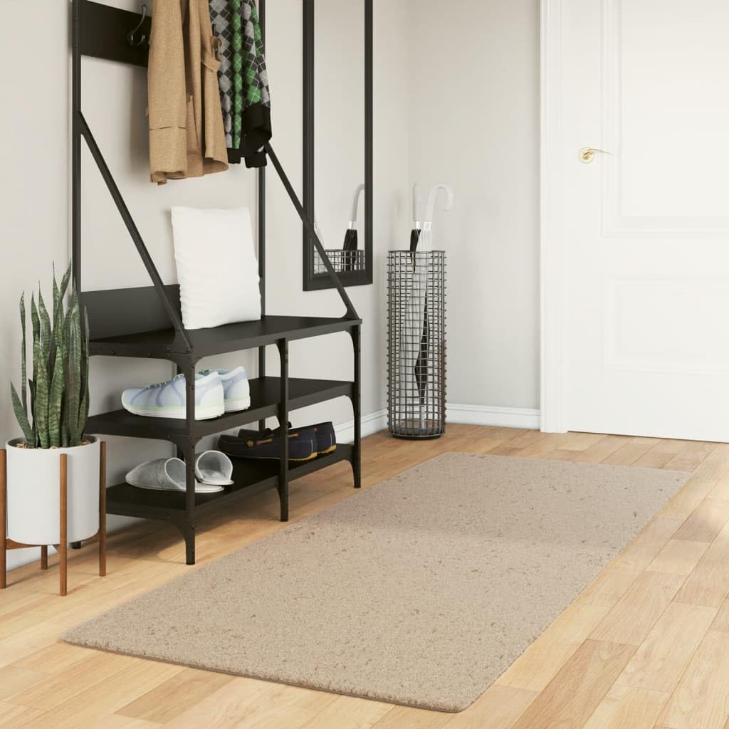 Tapis de couloir lavable 80x200 cm antidérapant couleur sable HUARTE
