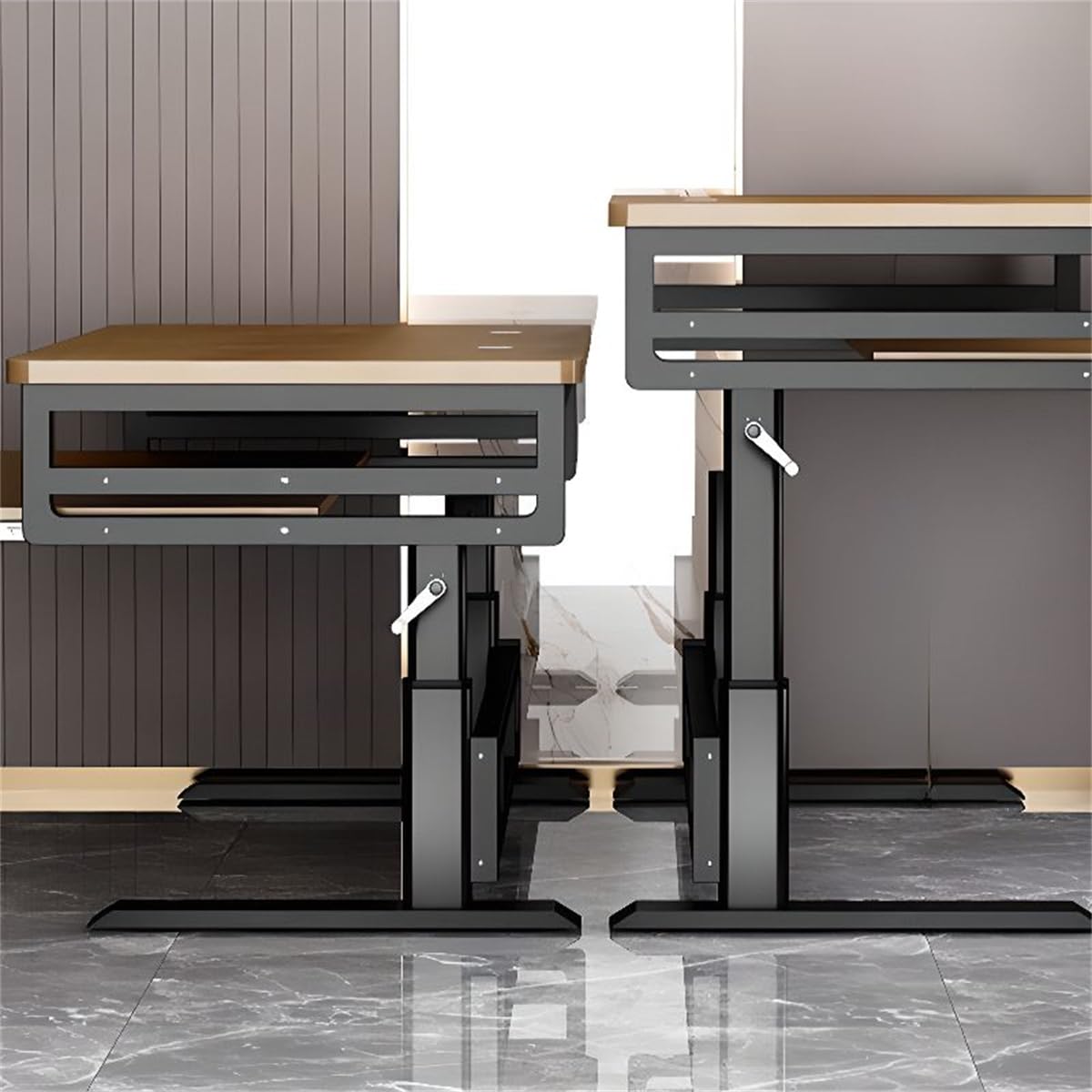 Scrivania professionale per casa e ufficio con gestione dei cavi e ripiano per tastiera, ideale per pianoforte elettronico, produzione musicale, workstation MIDI e studio di registrazione