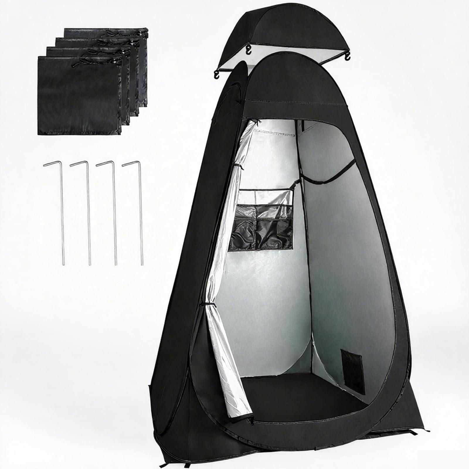 Camping Toilettenzelt Duschzelt Wurfzelt Pop Up Umkleidezelt Privatsphäre Toilettezelt Umkleidekabine Lagerzelt Mobile Outdoor WC Zelt für Camping & Beach, mit Tragetasche(UV 50+)