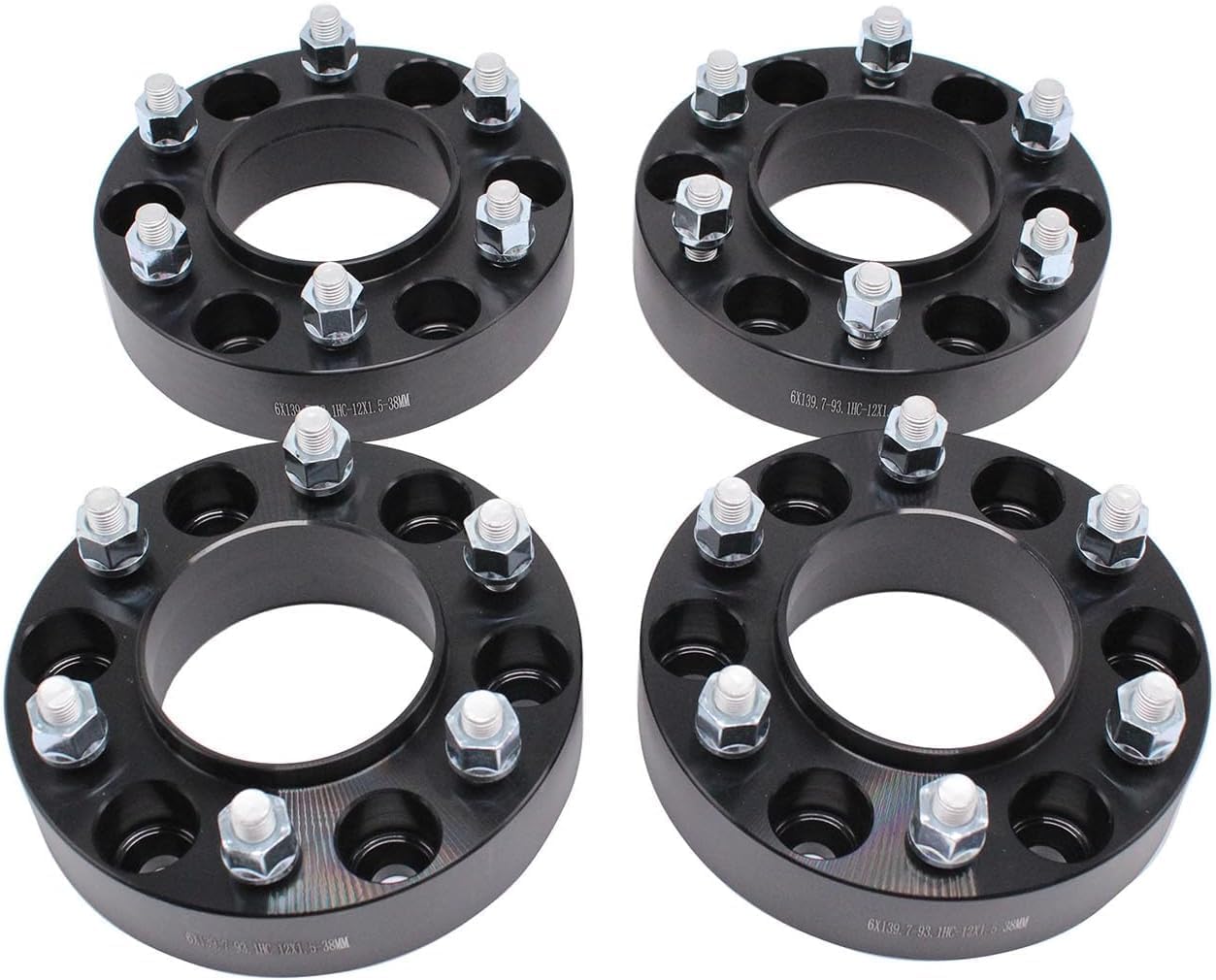 Élargisseurs de voie 38 mm et vis 6 x 139,7 93,1 - Compatible avec Ford Ranger tous les modèles