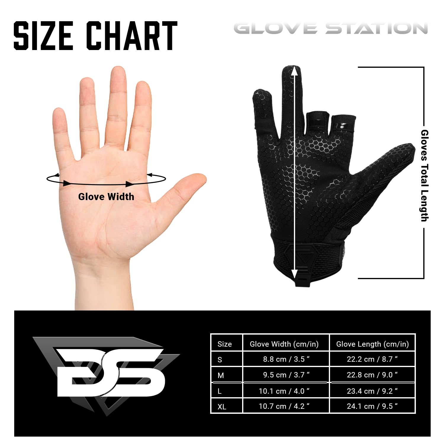 Glove Station Hyper-Fit Tactical Shooting & Work Gloves - Gray, Large - 2 Fingerless Design Paintball & Airsoft Gear for Men with Outstanding Grip for Combat, Hunting, Shooting, & Work