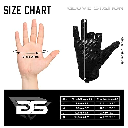 Miniatura 6 de Glove Station Hyper-Fit - Guantes tácticos de tiro y trabajo - Gris, Grande - Diseño de 2 dedos sin cubrir, equipo de paintball y airsoft para