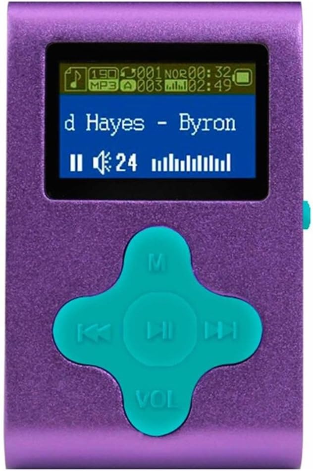Eclipse Fit Clip 4GB MP3 Player Purple/Teal Electronics