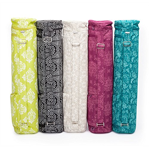 Bolsa para Tapete de Yoga Porta Mat Estampado Maharaja, 100% algodão, com bolsos e comportamentos pa