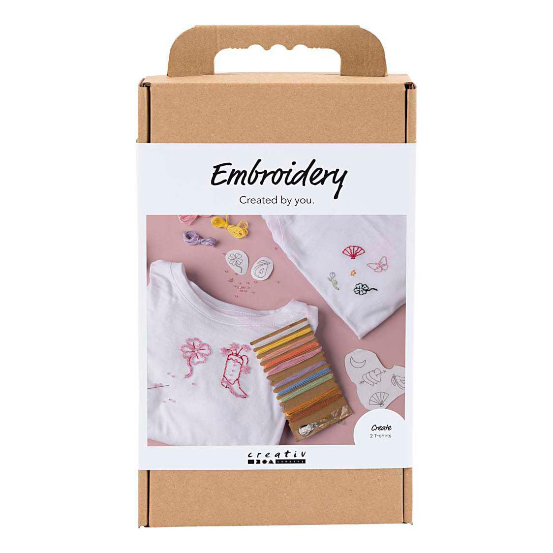 Creativ Company Kit de broderie pour t-shirt blanc DIY mode