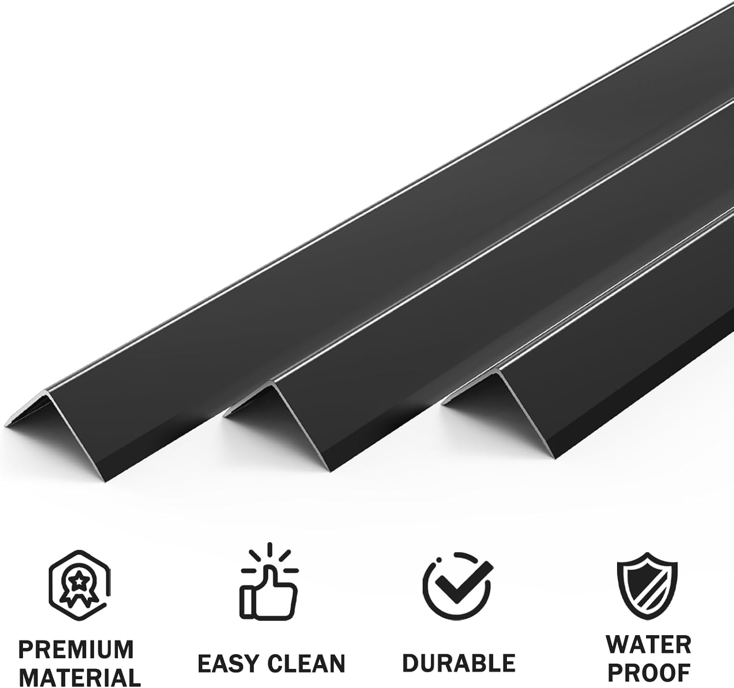 Aluminum Corner Guards L Molding Corner Guards with 90° Angle 35 X 1.6inch Stick Metal Corner Protector Molding for Wall Table Door Frame Protection and Decoration (3 Pack)
