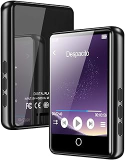 MP3 Player, Bluetooth 5.0, HiFi Verlustfreier Mp3 Player 2.4" LCD Touchscreen Musikplayer mit Lautsprecher Video FM E-Book...