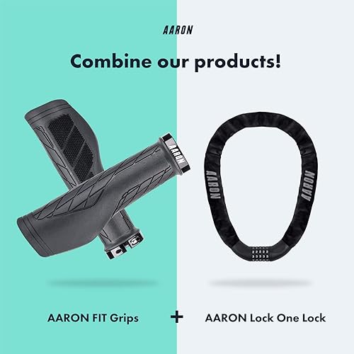 Miniatura 5 de AARON FIT - Empuñaduras de manillar con amortiguación de gel, empuñaduras deportivas para manillar hechas de goma antideslizante, empuñaduras de
