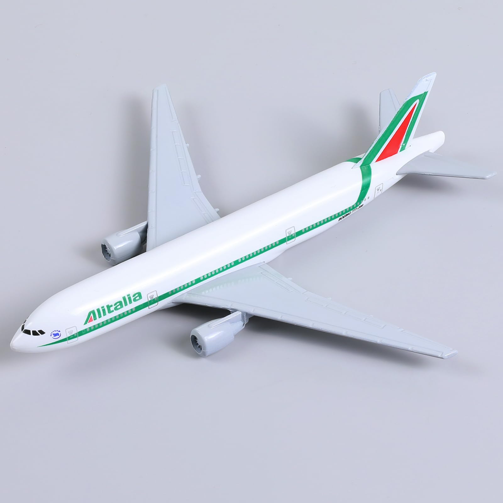 Boeing 777 Alitalia Italiana Airlines 1/400 Modello di aeroplano in metallo pressofuso con supporto Collezione di modelli di aeroplani per regalo per gli appassionati di aviazione