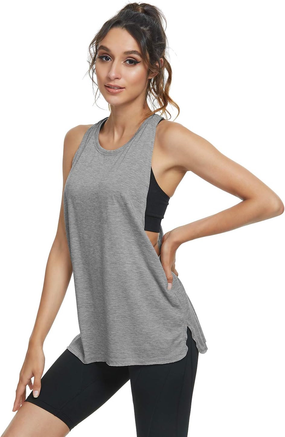 Cosy Pyro Workout Tank Tops for Women Lightweight Running Tanks Basic Gym Tops Sleeveless Athletic Yoga Shirts-4 Pack - Image 3