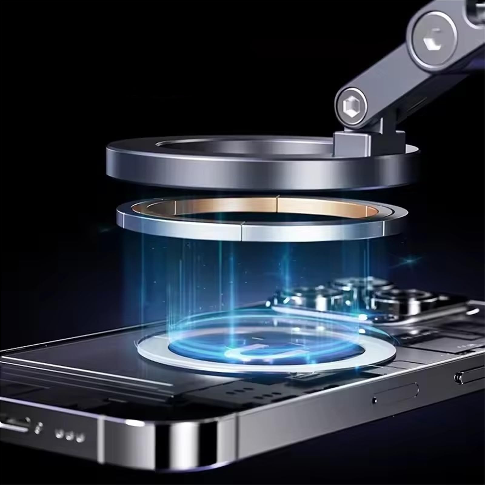 para iPhone Transmisión Vivo Celular Original X93 Adsorción Al Vacío Soporte Rotación 360 ° N52 Soporte Magnético Fuerte Soporte Móvil Coche
