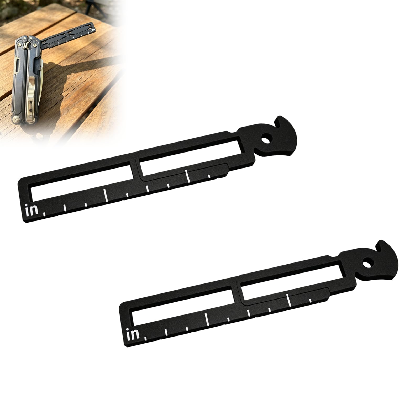 Bit Holder Compatible with Leatherman ARC Multitool | Replacement Ruler Tool | Bit Holder and Ruler 2-in-1 | Replaces Saw and Can Opener | 2 Pack Multi-Tools Attachment