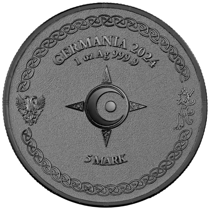 1 Unze Silbermünze - Hati – Die erste Münze der Ragnarök-Serie Germania Mint - 2024-1 Oz Black Silver Coin