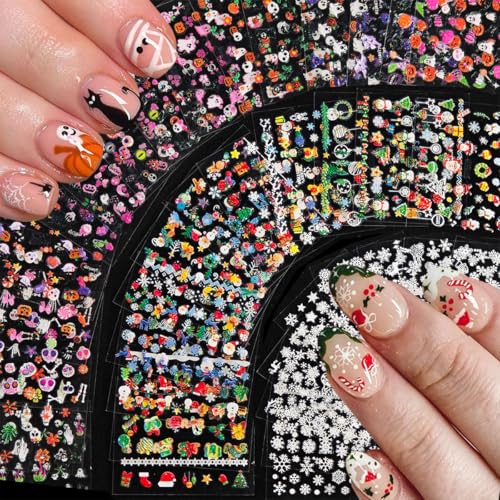 90 Sheets Nail Stickers for Nail Art, Halloween Nail Art