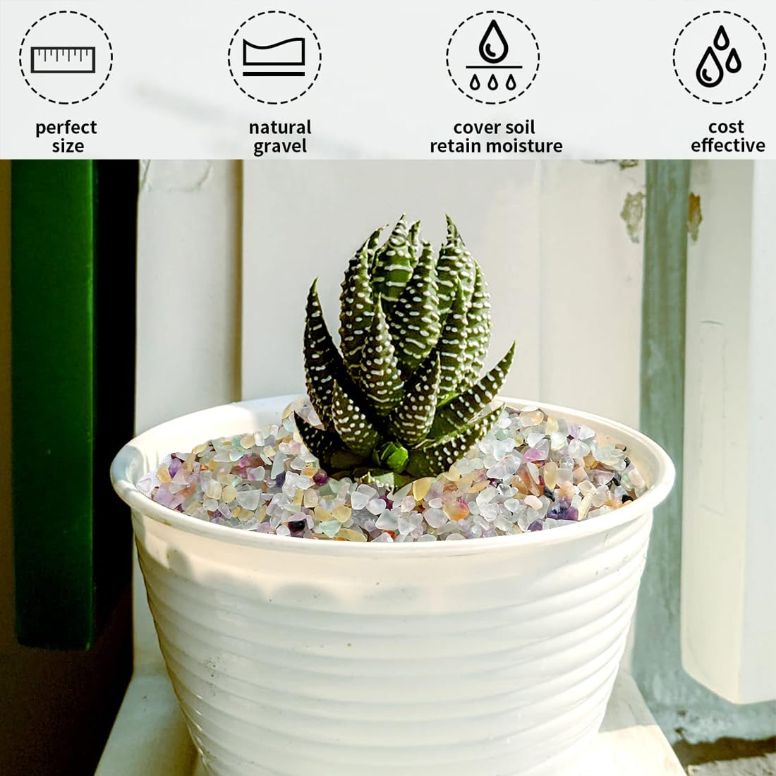 LINXIU Kryształy, fluoryt, mini kamienie szlachetne, kamienie lecznicze, akwarium, doniczka dekoracyjna, piasek, kamyki, do sukulentów, terrarium, "zrób to sam" (500 g)