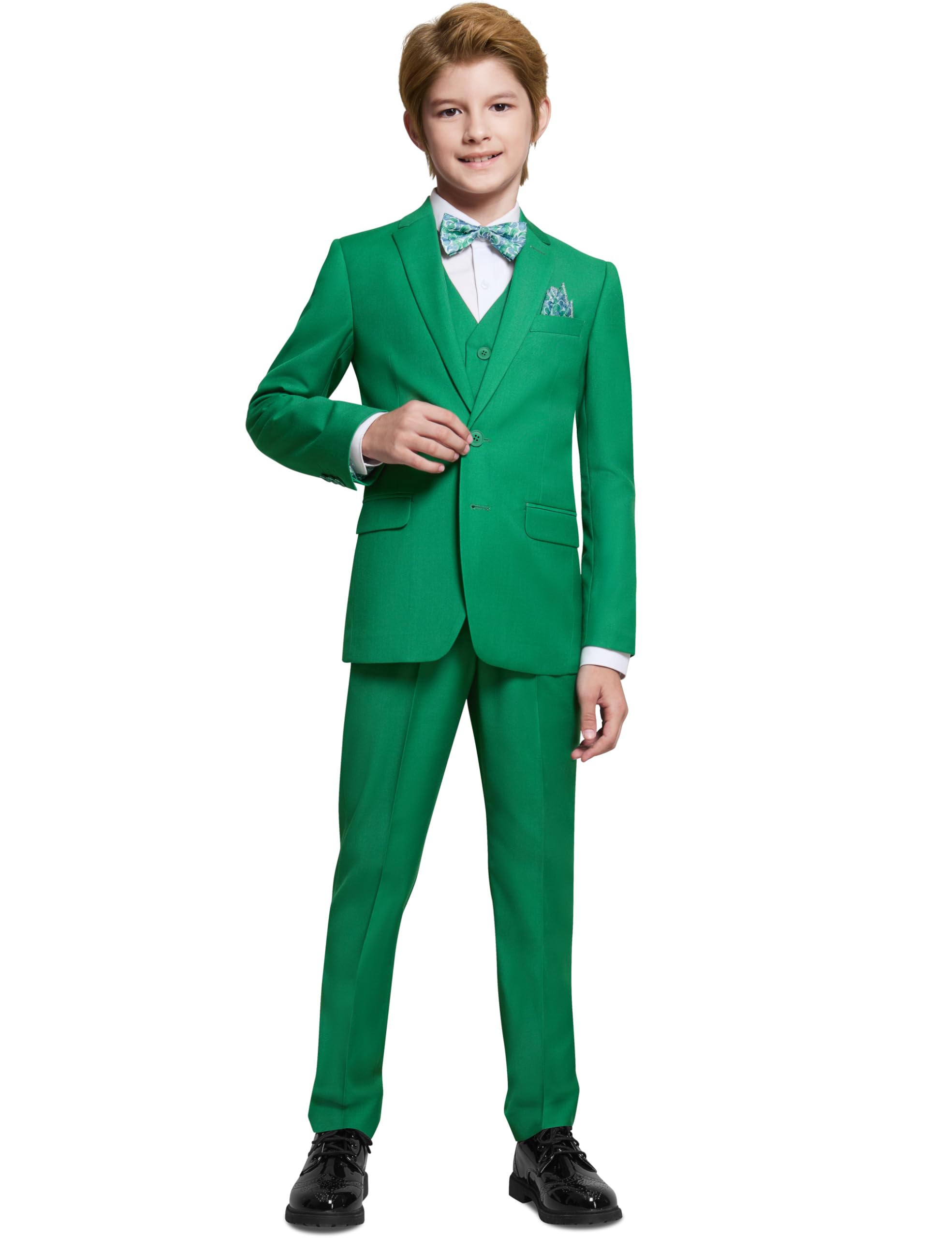 Marvelous World Boys' Formal Slim Fit Suit Set, Adjustable Waist