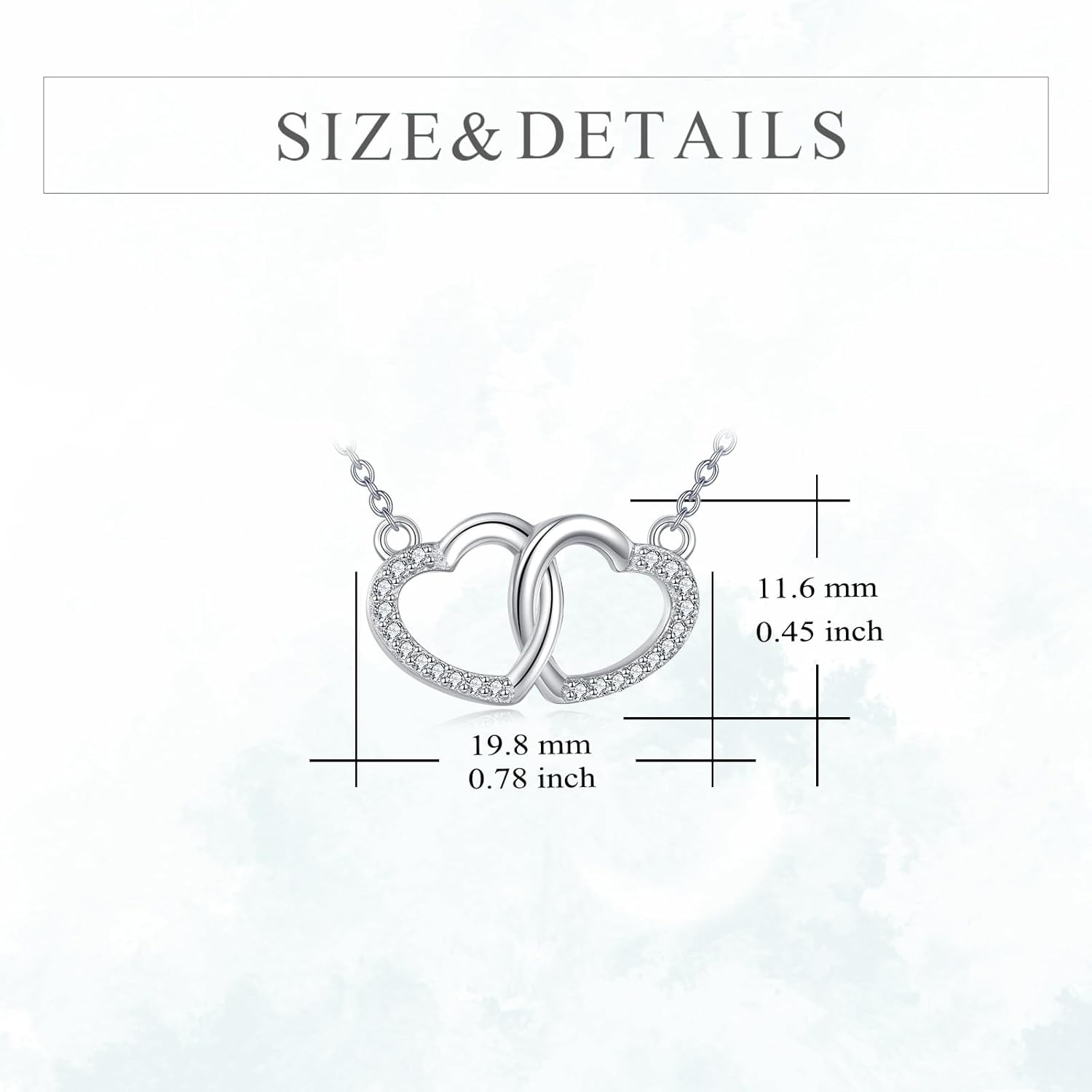 LUHE Heart Necklace for Women Sterling Silver Heart Pendant Necklace Love Jewelry Gifts for Women - Image 5