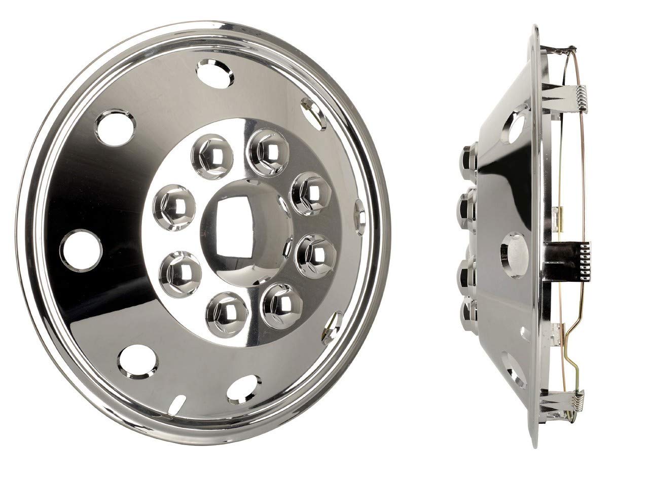 15 Inch Chrome Wheel Trims (4 Pieces) Universal Fit for Motorhomes, Passenger Cars and Vans with Steel Rims