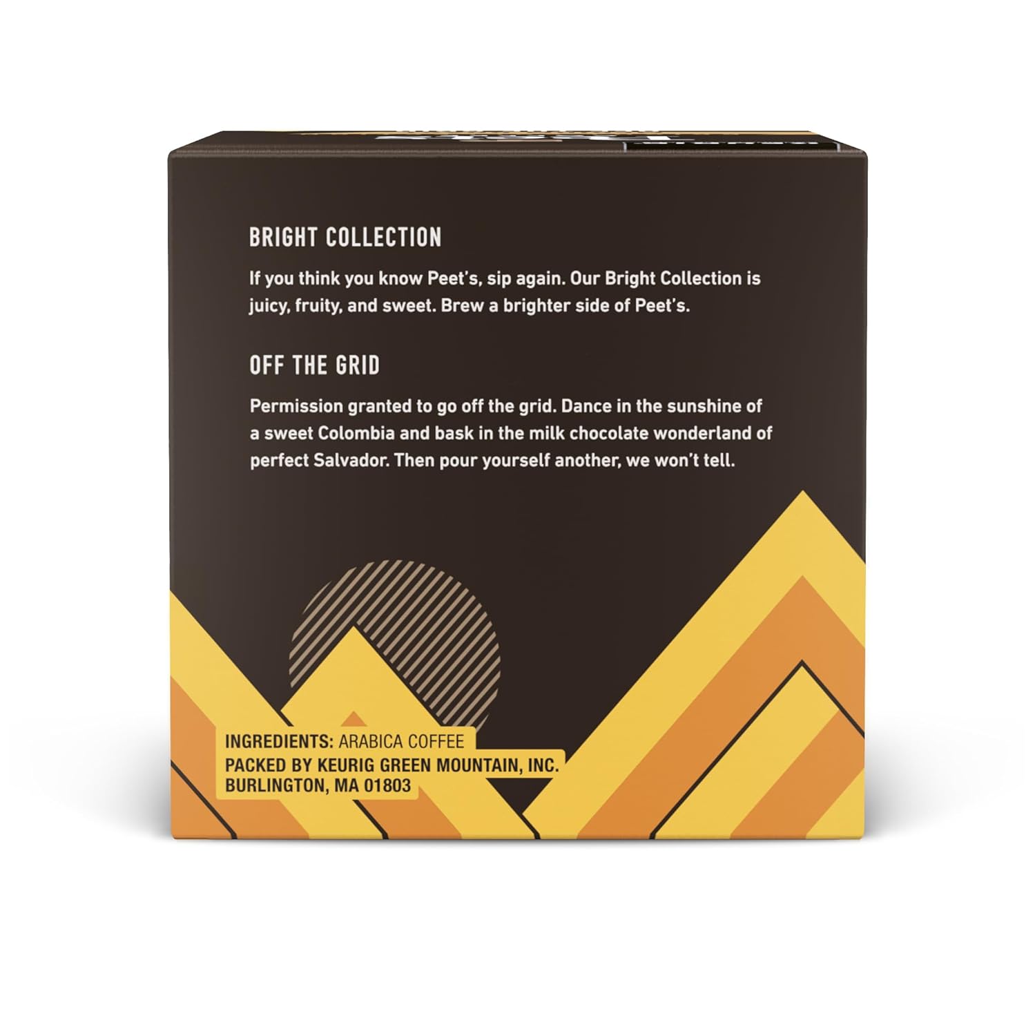 Peet's Coffee, Medium Roast Keurig K-Cup Pods, 100% Arabica Coffee - Off The Grid, 60 Count (6 Boxes of 10 K-Cup Pods)