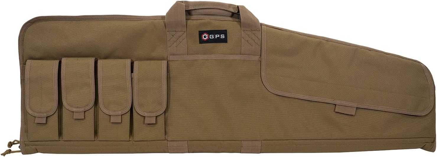 GPS 42" Single Rifle Case | Secure Durable Stain-Resistant Gun, Ammo & Shooting Accessories Storage Tactical Range Soft Bag with Adjustable Shoulder Strap