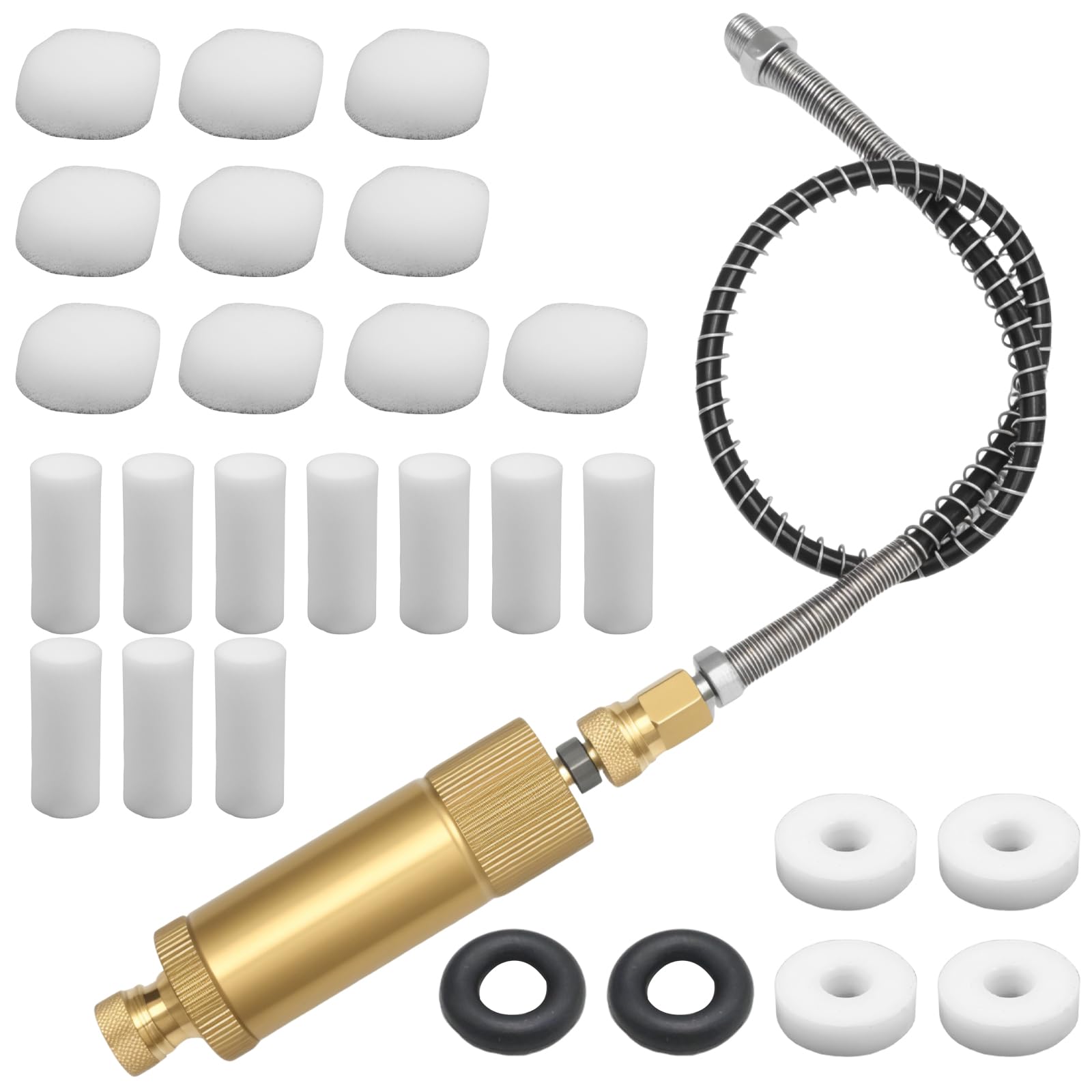 JUUDDENPARTS Oil-Water Separator Filter with High-Pressure Hose, Quick-Connect Air Filter 30Mpa 4500PSI, Suitable for PCP Air Compressors, Spray Guns, and Pneumatic Tools