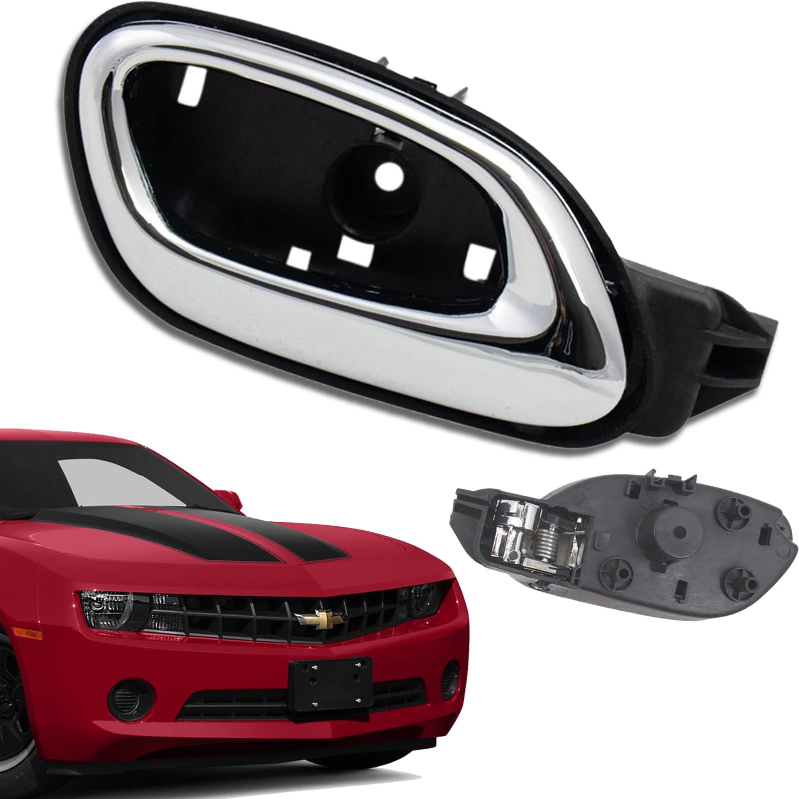 E-Vniko Front Right Door Handle Chrome Compatible for Chevy Camaro 2010-2015 Replace Passenger Side Inside Handle REPCV462119