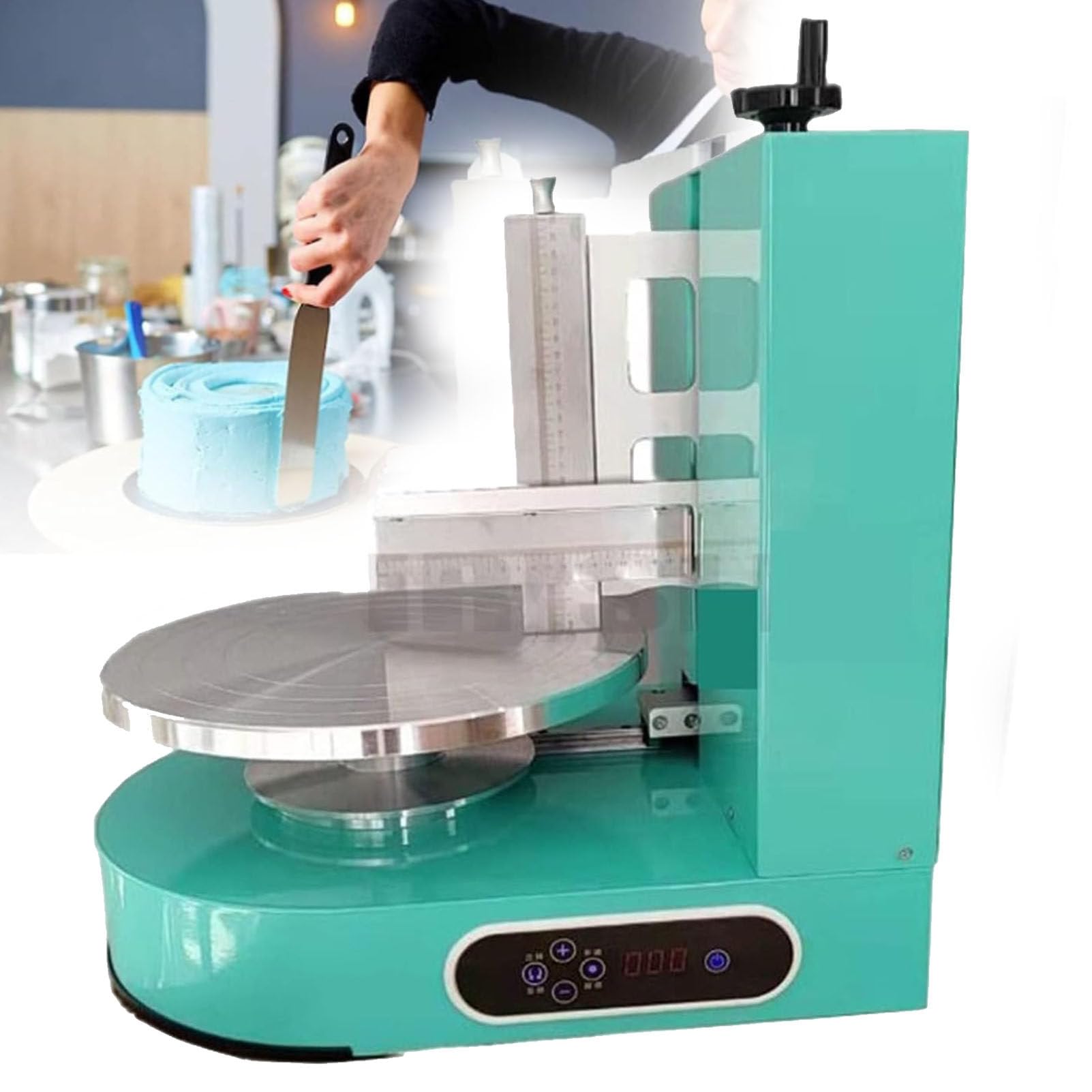 Máquina automática de alisado de tartas, herramienta para hornear de 4 a 12 pulgadas para pasteles de cumpleaños, revestimiento y relleno de crema, esparcidor de mermelada para pasteles y pan