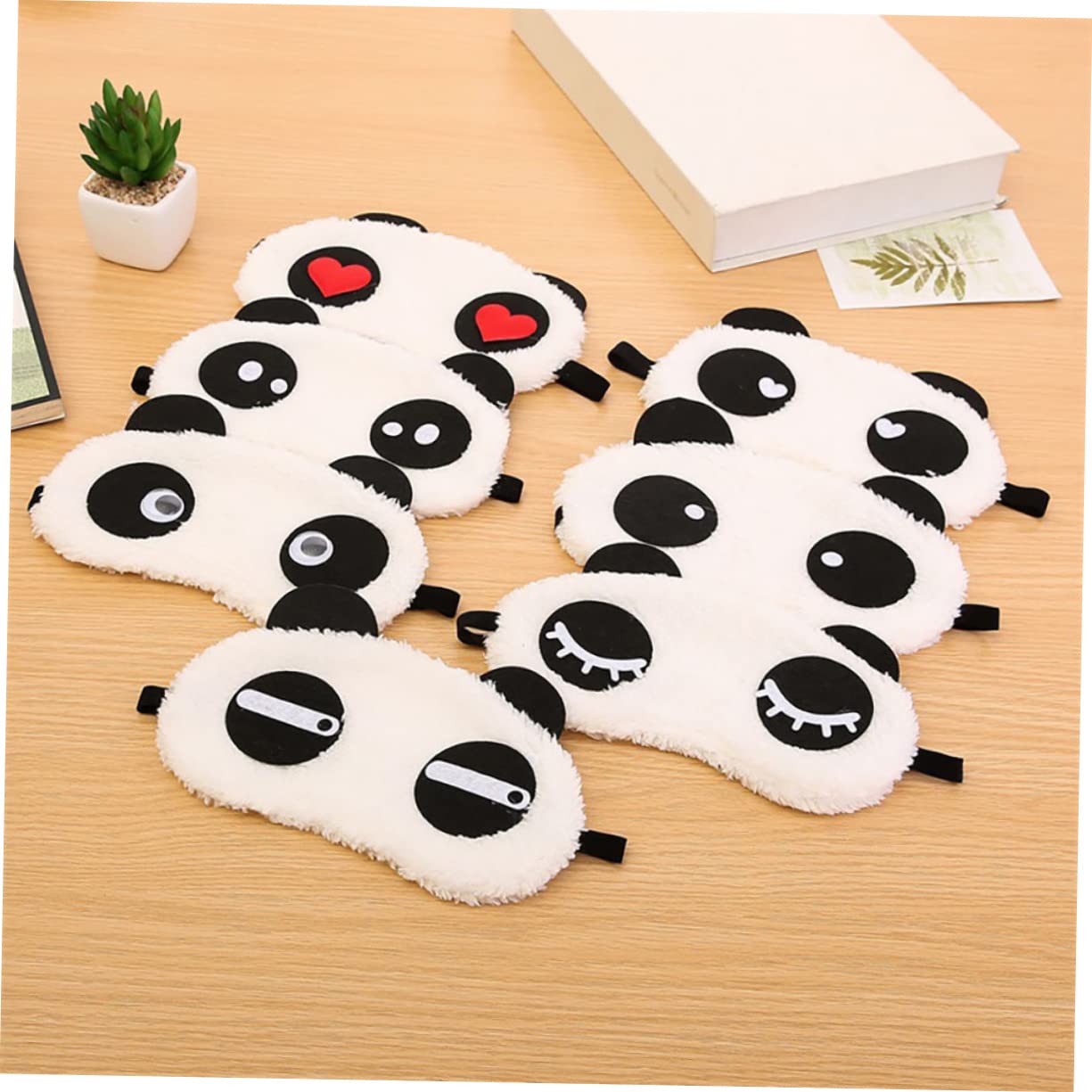 Healeved 30stücke Panda Schlafmaske Für Junge Mädchen Teiliges Mit Lustigen Cartoon-designs Verstellbar Weich Und Bequem Für Reisen Hause Augenbinde Für Süße Träume