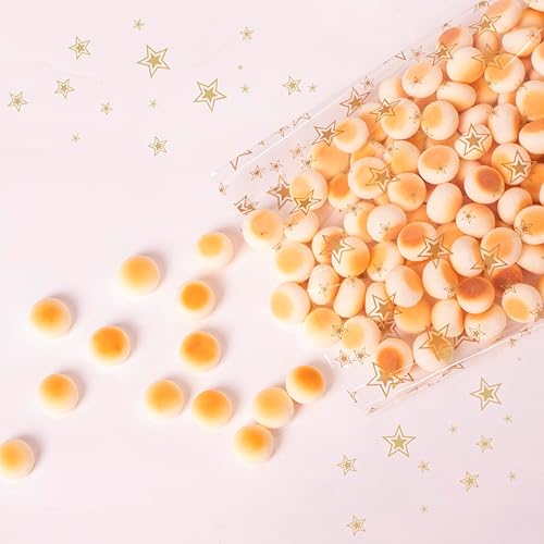 Miniatura 6 de Bosose 100 bolsas de celofán de estrella de 4 x 6 pulgadas con lazos giratorios, bolsas transparentes para golosinas, dulces, galletas y