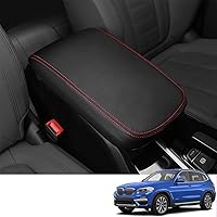Vista 69 de Funda de cuero para consola central, funda protectora para reposabrazos, accesorios (negro con costuras blancas) para Mazda CX-5/CX5 2017 2018 2019