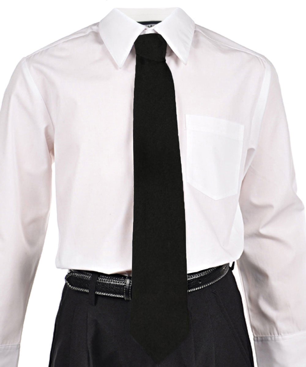 Cookie's Adjustable Banded Necktie with Clip - black, 12