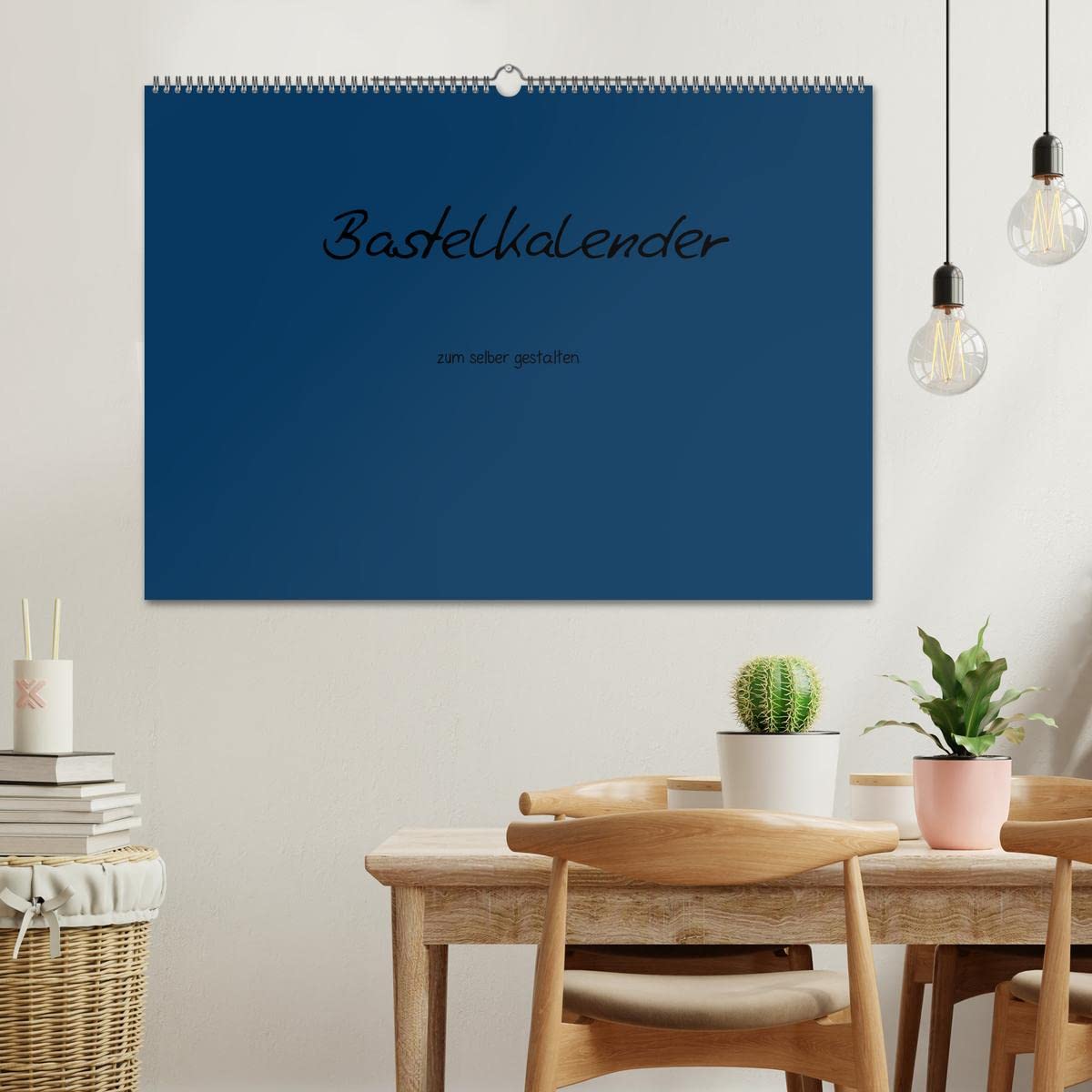 CALVENDO - Bastelkalender - Dunkelblau (Wandkalender 2027 DIN A2 quer), Monatskalender: Bastelkalender - Dunkelblau