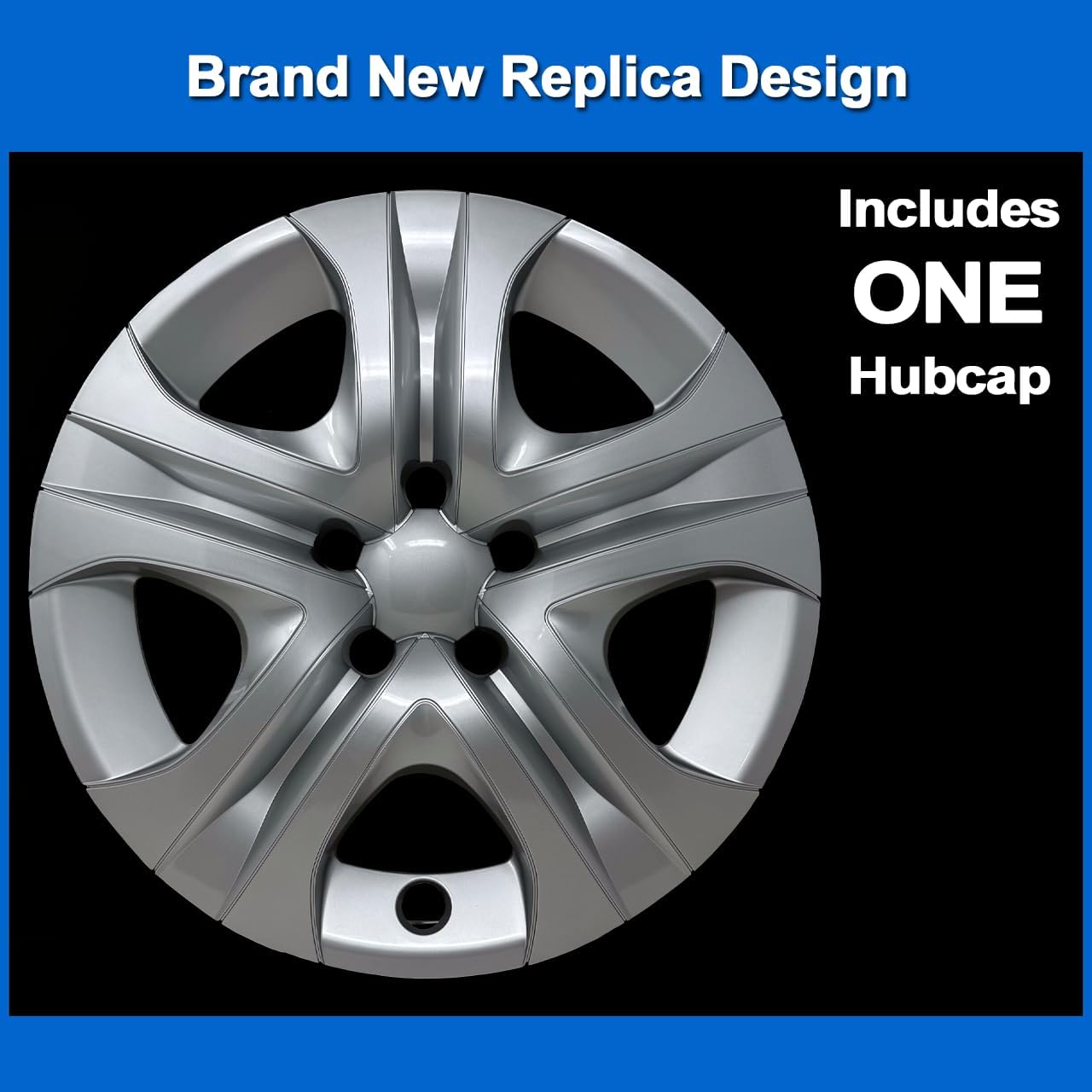 Premium Replica Hubcap, Replacement for Toyota Rav4 2013-2015, 17-inch Wheel Cover (1-Piece)