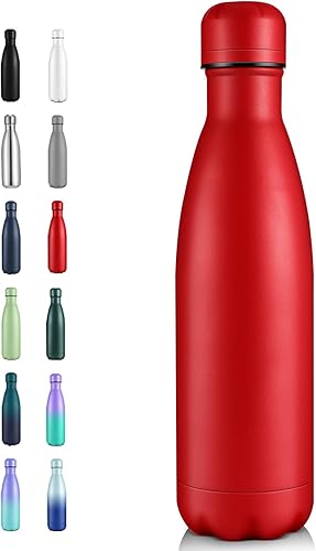 Miniatura 25 de Volhoply Botellas de agua de acero inoxidable de 17 onzas a granel, botella de agua de metal aislada a prueba de fugas para deportes, viajes,