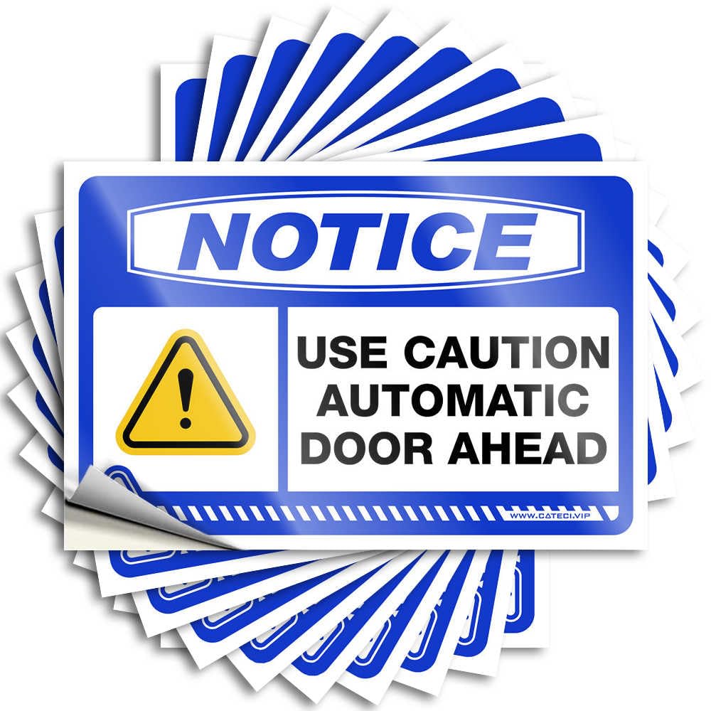 Decal - Motivational Bottle Notice Use Caution Automatic Door Ahead for Science Cottage Core Decorations(12X18CM)