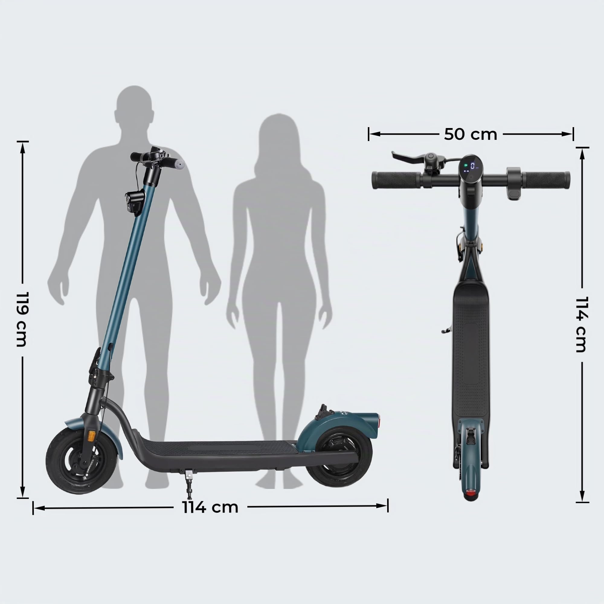 N5 Trottinette Électrique Moteur Arrière, 10" Pneu à Chambre