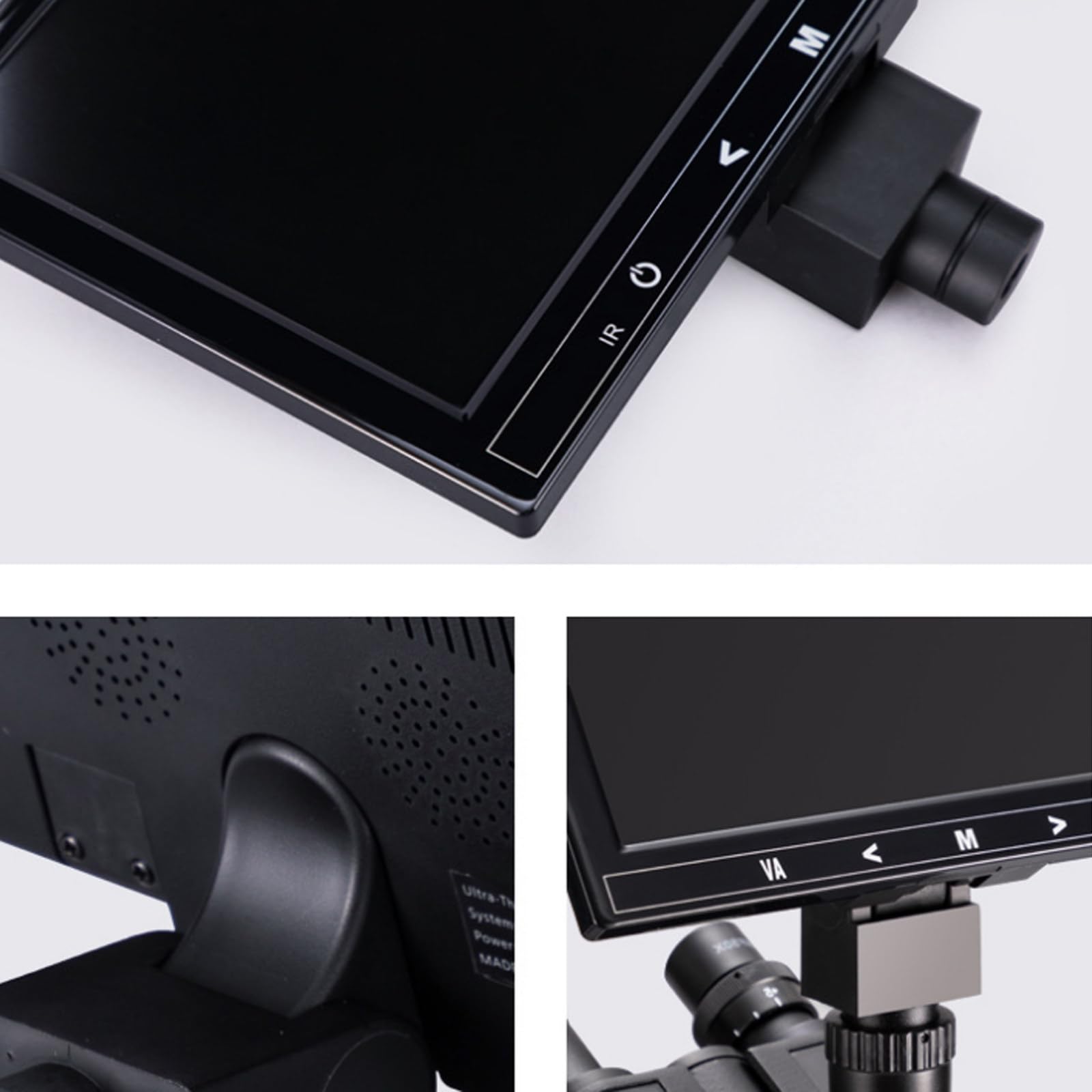 Microscopio Trinocular, Microscopio óPtico Laboratorio 40x-5000x, Microscopio De EnseñAnza Para Estudiantes,Ocular ElectróNico Conectado A Computadora,Puede Combinar Con Una Pantalla 7",White