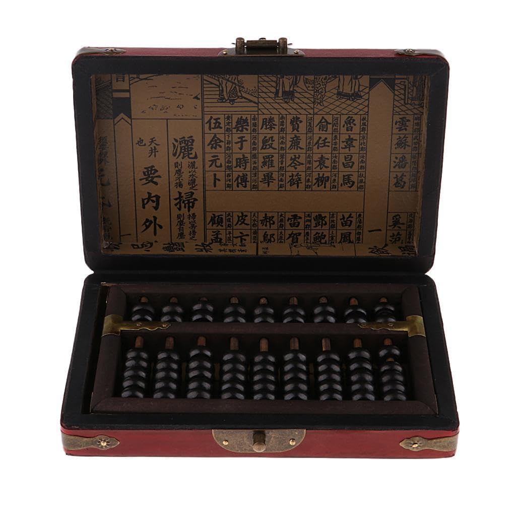 Boulier Ancien Vintage en Bois, Jouet éducatif à 9 Rangs, boulier Chinois à Perles en Bois, Outil d'apprentissage ludique. Ancien Vintage Perles,