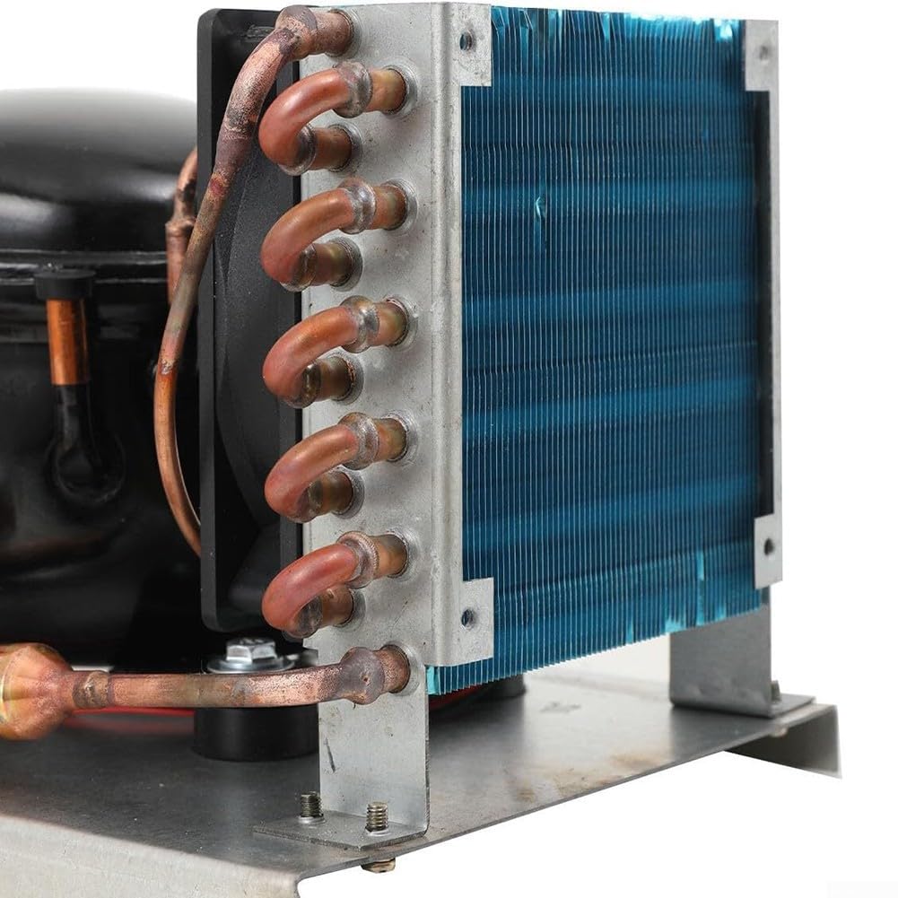BD25HC Compressore Frigorifero DC | 12-24V con controllo solare della temperatura | Raffreddato ad aria per la refrigerazione automobilistica e nautica | Unità di raffreddamento efficiente