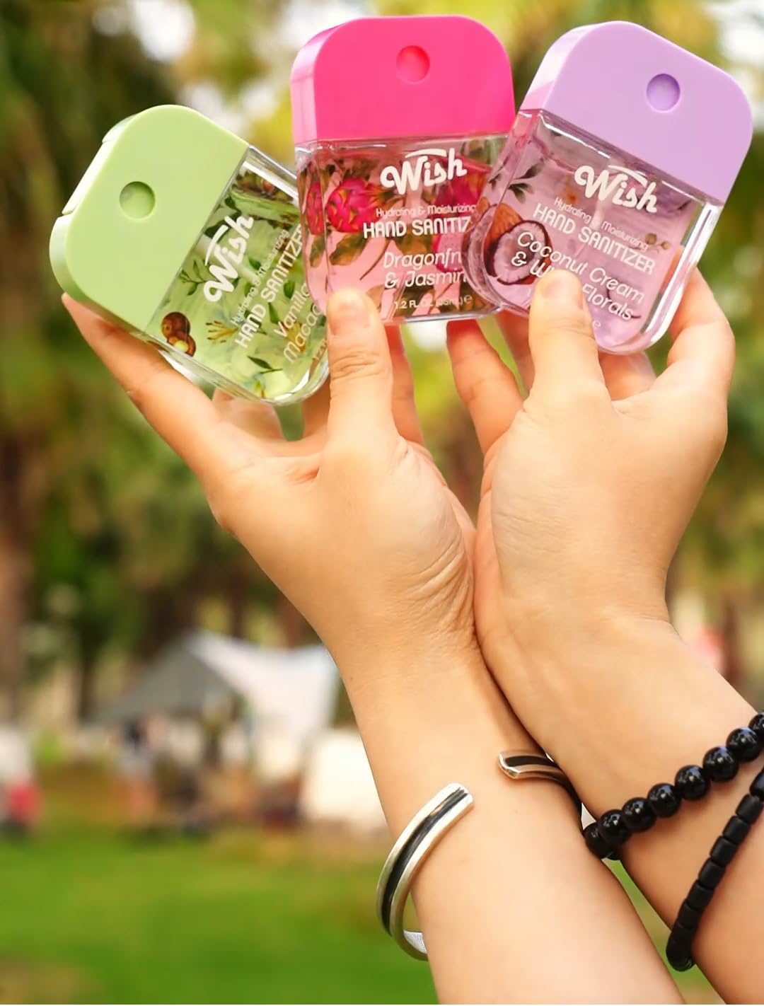 Megagon Bargains Hand Sanitizer Spray Variety Pack – 6 Travel Size Bottles (1.2oz Each), Aloe & Vitamin E, 500 Sprays Each, Hydrating, Assorted Scents