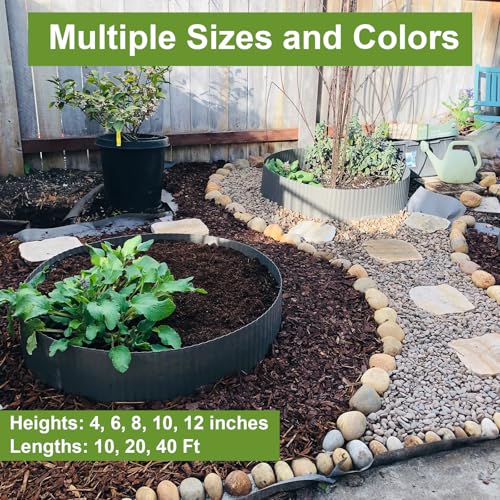 Heybeaut LANDSCAPE EDGING-SILVER 6 INCH × 40FT Corrugated Metal Garden Edging - 6 Inch X40' Galvanized Steel Border thumb #7