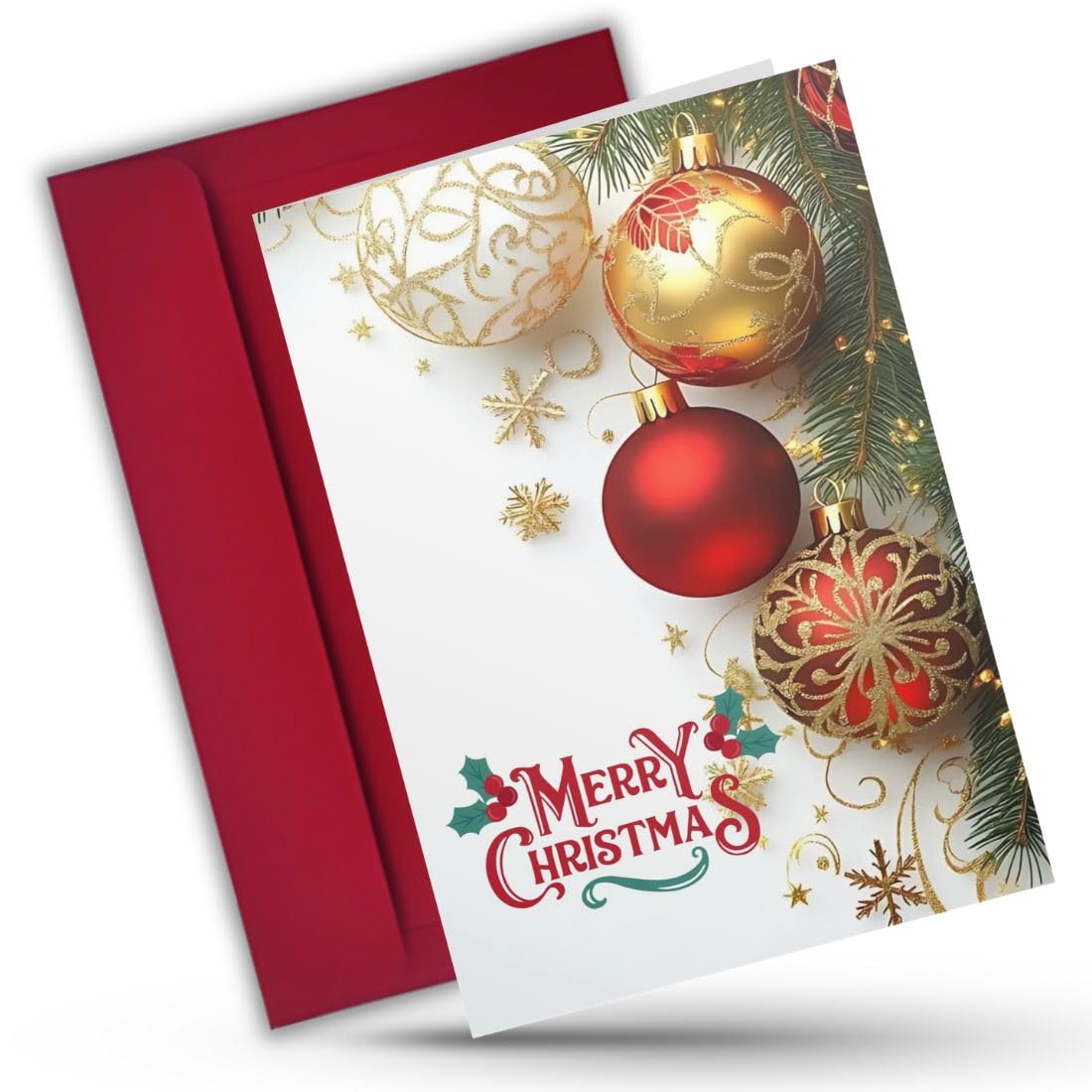 AanyaCentric Christmas Greeting Card 5.8x8.3 Inch for Friends, Family, and Colleagues, Festive Wishes