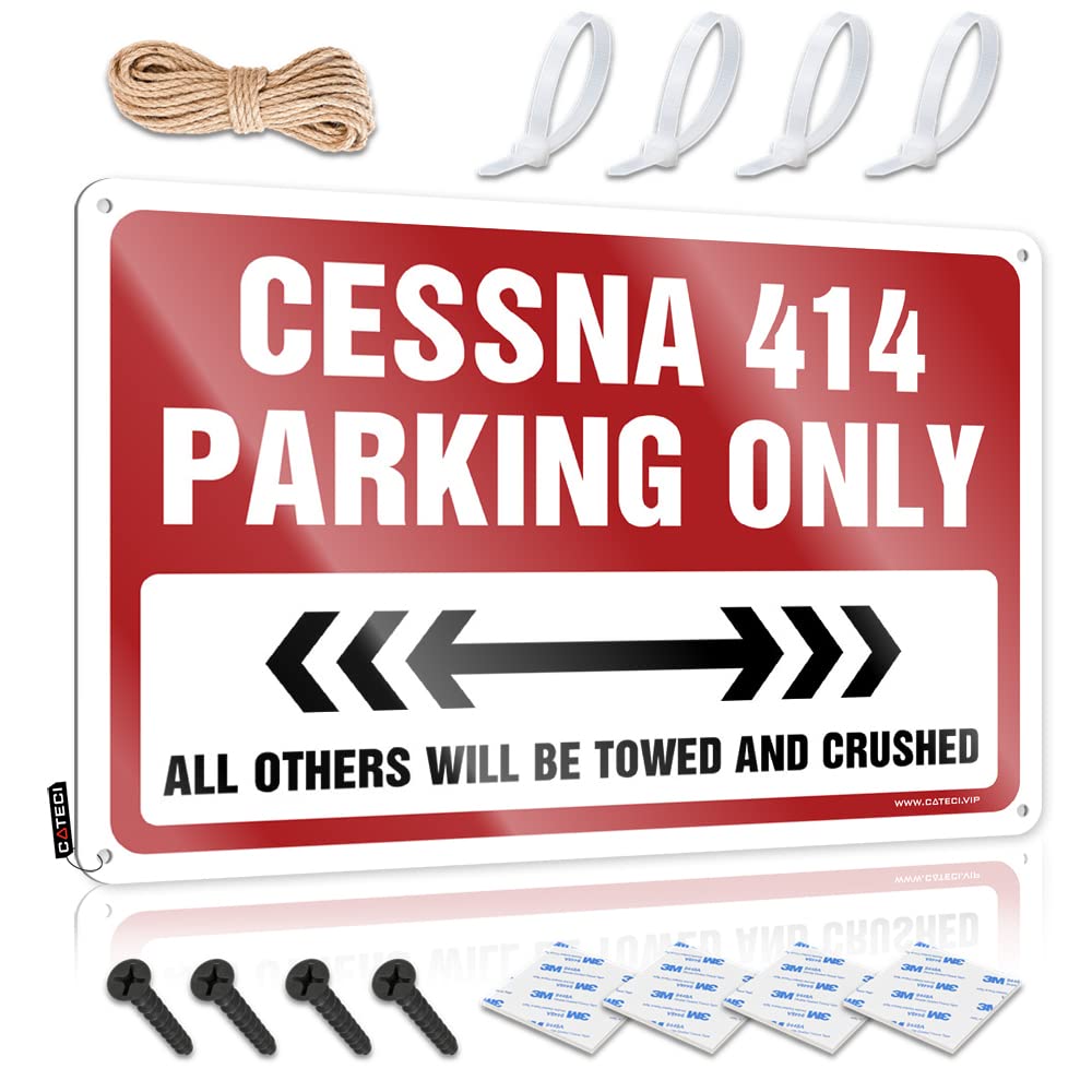 Krazmurongd One Color Bar Rules Sign Cessna 414 Parking Only Tin Sign Vintage Decor Funny Decor For Bar