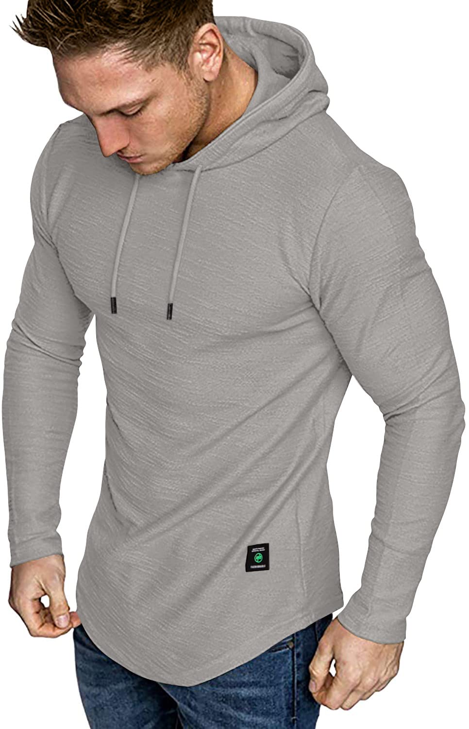Aiyino Men's S-5XL Athletic Hoodies Sport Sweatshirt Solid Color Fashion Pullover