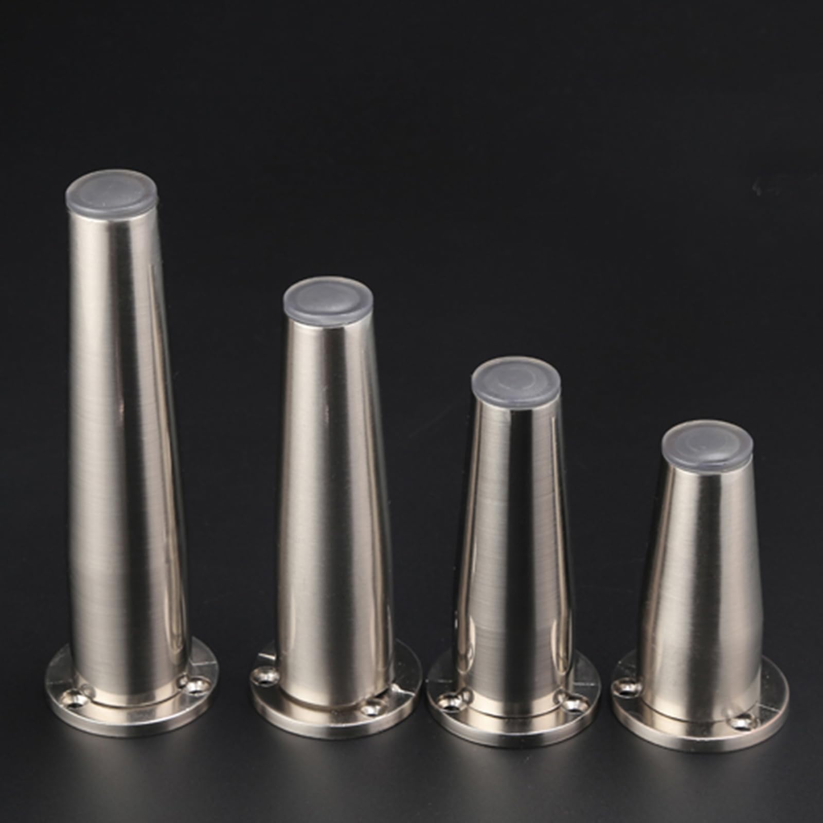 Generico Piedini per Divano Spazzolati da 15 cm 4 Pezzi Superficie Conica in Lega di Zinco Galvanizzata Altezza Piedini per Tavolo: 8-15 cm Gambe per Divano 15 cm/6"