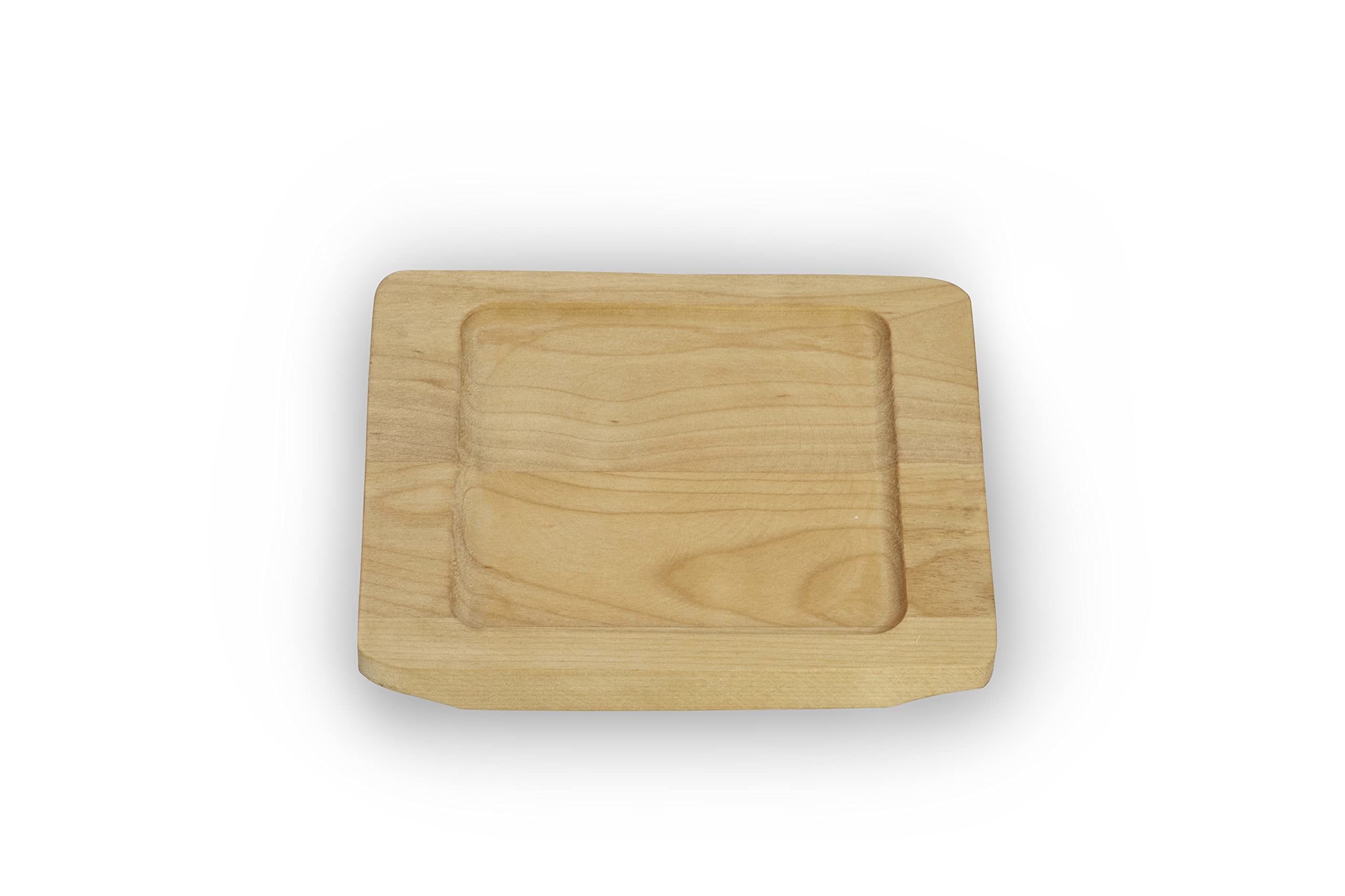 ECHTWERK Bol en fonte, poêles de service, plat de service carré avec planche de service, petite poêle à frire pour barbecue, déjà cuite, allant au four et au barbecue, idéale pour le service, 4 pcs.