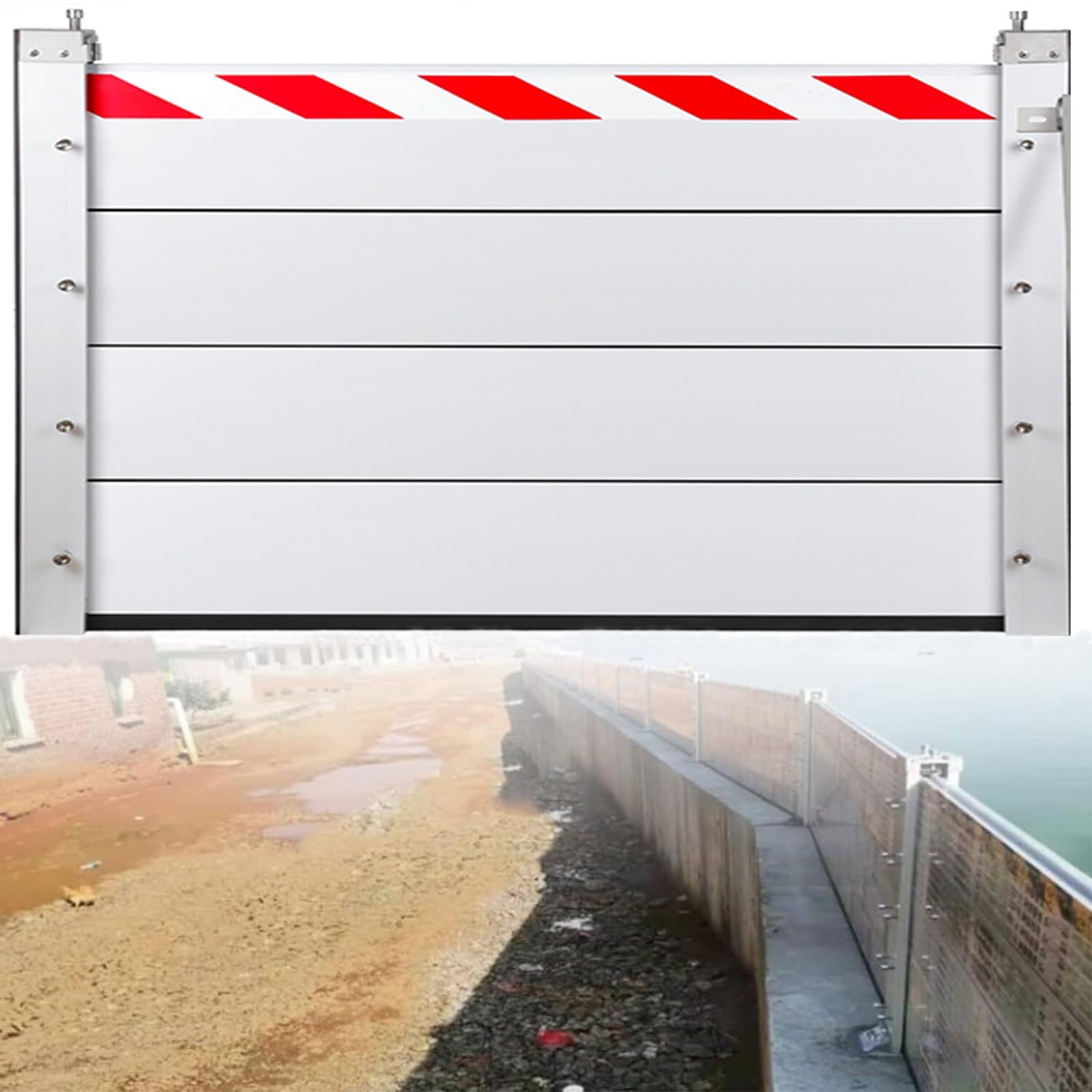 Batardeau anti-inondation pour garage résolvant les infiltrations d'eau de pluie 120cm